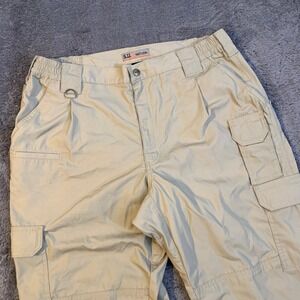 5.11 Tactical Mens Cargo Pants‎ 38x30 Khaki Tan Ripstop Elastic Waist Utility